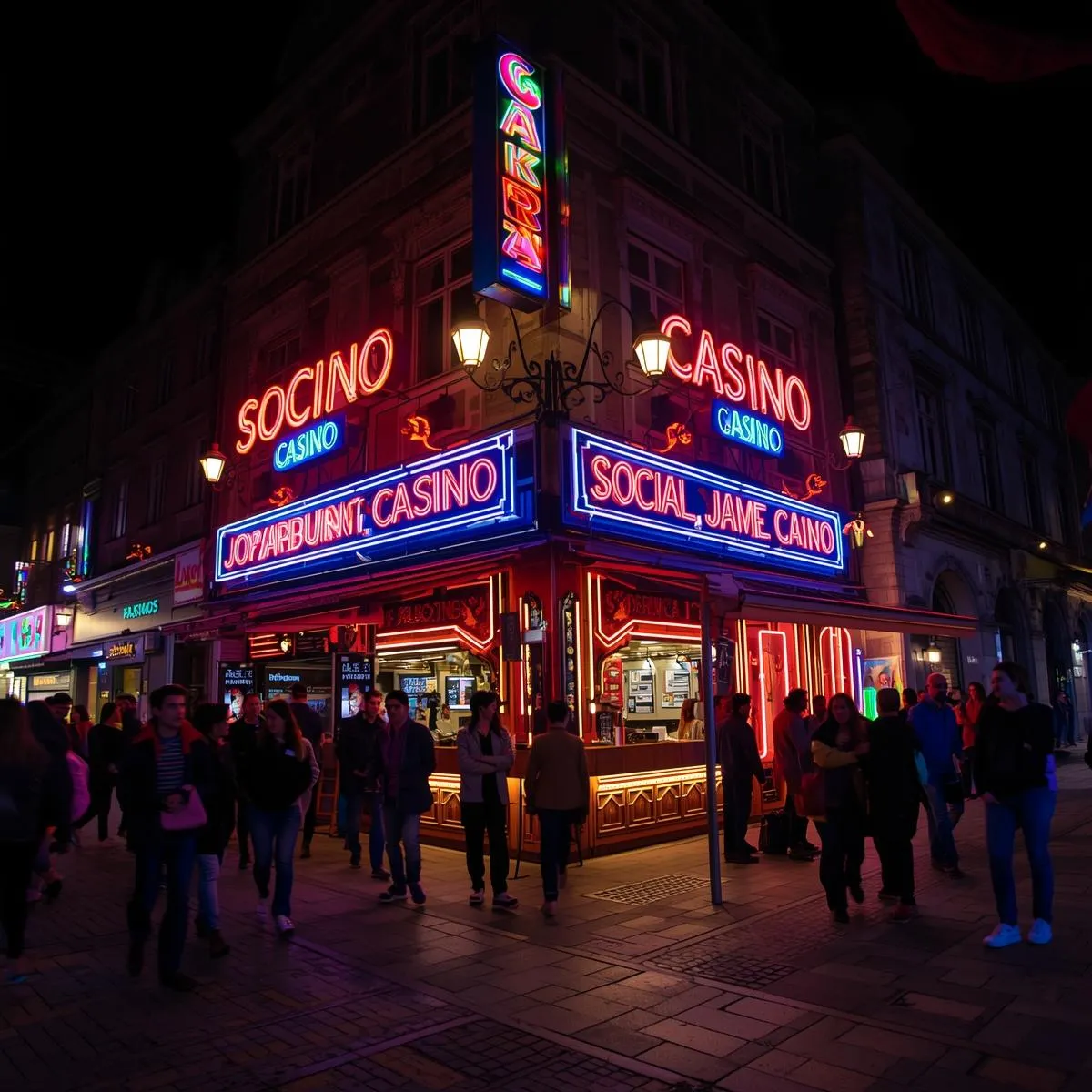 Városi kaszinó fények